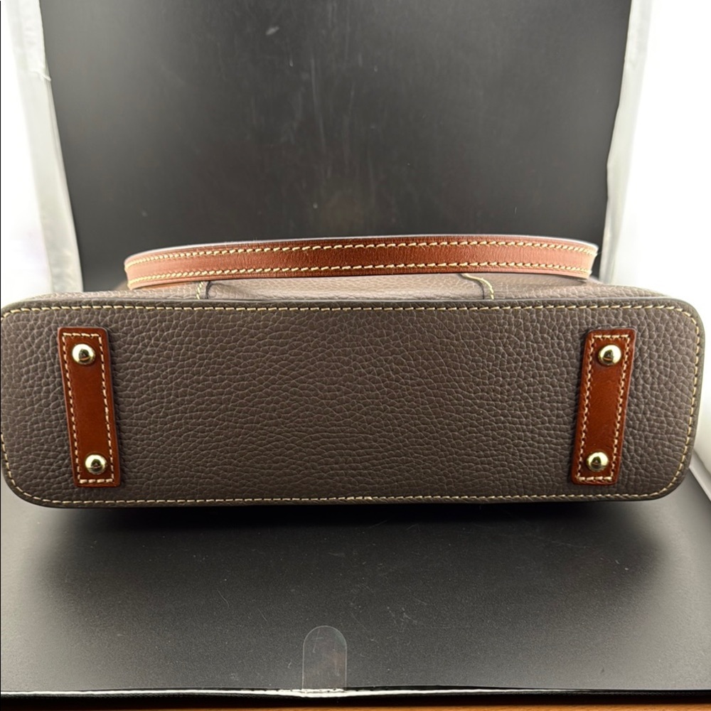 Dooney & Bourke Brown Leather Tote Bag - Picture 4 of 5